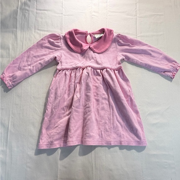 Luigi Kids Other - Luigi Kids Pink Striped Peter Pan Collar Dress Sz 5 Cotton Preppy Classic